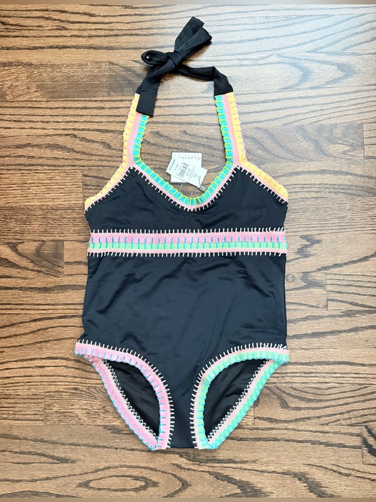 PQ Swim Other - NWT PQ Swim Girls Halter One-Piece Swimsuit with Neon Trim - size 12